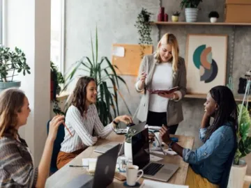 women in meeting